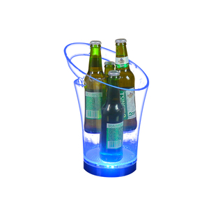 7 couleurs changeantes LED acrylique plastique <span class=keywords><strong>vin</strong></span> baril refroidisseur seau à glace Transparent Art déco Design pour le stockage 1-6L - Product Image 2