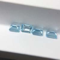 Pierre précieuse de topaze bleu ciel naturelle spacieuse en pierre de topaze émeraude pour la fabrication de bijoux