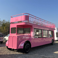 Twee Verdiepingen Tellende Mobiele Foodtruck Met Ijs, Melkthee En Koffiekiosk Voor Street Fastfoodrestaurant Met Rustruimte