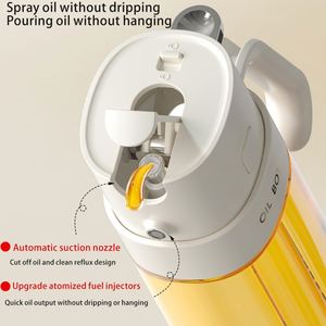 Bouteille Distributrice d'Huile d'Olive 2-en-1 de 550 ml, Qualité Alimentaire, Vaporisateur et Verseur d'Huile de 18 oz pour Sauce Soja, Vinaigre, Vin de Cuisine - Product Image 3