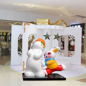 Escultura de rinoceronte para interior, escultura personalizada profesional, grande, para <span class=keywords><strong>centro</strong></span> <span class=keywords><strong>comercial</strong></span> y público - Product Image 2