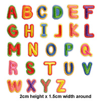 Patchs brodés thermocollants miniatures lettres A à Z et chiffres 0 à 9 colorés, petit format, prix abordable, pour loisirs créatifs DIY