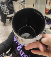 Grande tasse de voyage en céramique blanche de 20 oz avec grande poignée, style oriental, écologique, compatible micro-ondes, pour café, chocolat chaud - Cadeaux de fête et de mariage