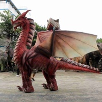 Jurassic taille réelle modèle animatronique dragon mécanique pour enfants pour Playhouse Airport Trampoline Park