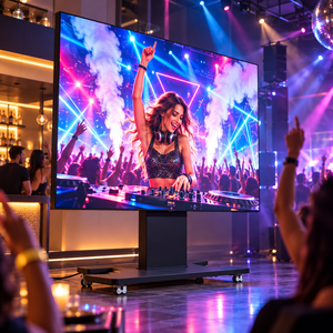 Pantalla LED Plegable y Elevable de 108 Pulgadas P1.25, Pantalla LED Rodante sin Costuras para Eventos Multifuncionales en Interiores y Banquetes de Hotel - Product Image 4