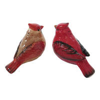 Ensemble d'ustensiles à condiments en céramique écologique de la marque LEIXIN, décorations de Noël en forme d'oiseaux cardinaux, salières et poivrières pour la cuisine