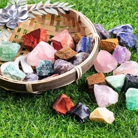 Kit de Guérison des Chakras Reiki avec Pierre Brute Naturelle, Labradorite Brute et 7 Minéraux des Chakras, Fabriqué à la Main pour l'Artisanat en Cristal