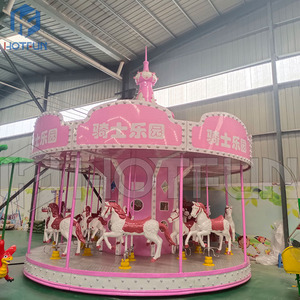 ม้าหมุนกลางแจ้ง/ในร่ม 16 ที่นั่ง สีสันสดใส โดดเด่น ทนทาน คุณภาพสูง เหมาะสำหรับครอบครัว ใช้ในห้างสรรพสินค้า - Product Image 1