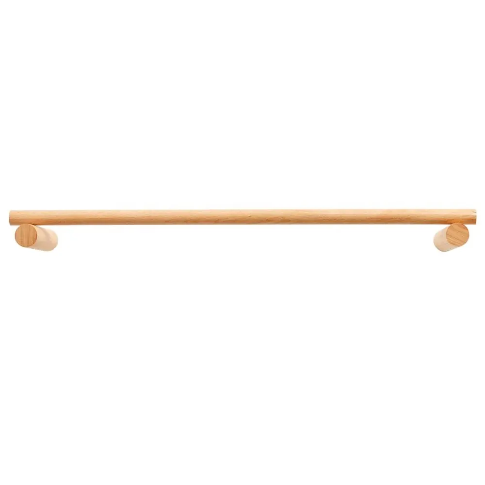 Wall Mounted Towel Bar Pot Pan Lid Holder Rack Wood Towel Rack