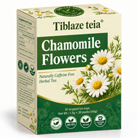 Sachets de thé aux fleurs de camomille pure, directement de l'usine, 45g, 30 paquets, tisane apaisante et relaxante pour le soir et l'heure du coucher, vente en gros