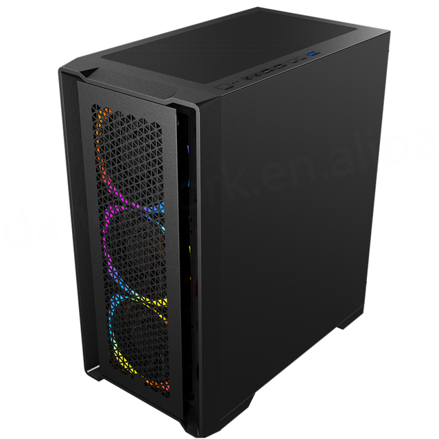 New Arrival Metal Mid Tower MicroATX Gaming PC Case with Tempered Glass Side Panel USB 3.0 330MM Graphics Card Support in Stock