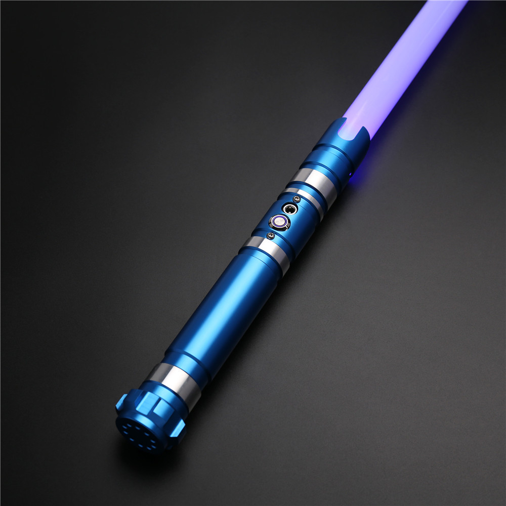 TXQ Hilt Heavy Dueling Lightsaber Saber Metal with Light Sound Blaster Lock up Flash on Clash Light Saber of Black