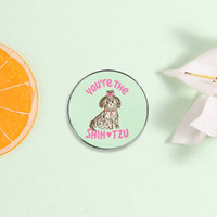Spedizione Diretta di Badge Rotondi Personalizzati Stampati, Spille Personalizzate con Cartoni Animati, Citazioni Ispiratrici, Figure di Animali e Piante