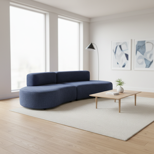 Sofá Curvo de Terciopelo Teddy, Sofá Combinable Moderno y Sencillo de Fácil Montaje para Sala de Estar, Muebles para el Hogar - Product Image 2