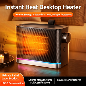 <b>Small</b> <b>Room</b> Fan <b>Heater</b> with 180° Airflow and 2 Heat Settings for Winter Home Heating - Product Image 3