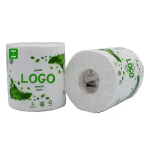 Высококачественные недорогие индивидуальные фирменные полотенца для рук, для ежедневного использования, Бамбуковая 100%, натуральная древесная масса, белая ткань, рулон туалетной бумаги