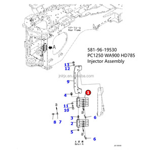 Pompa Iniettore di Grasso per Camion da Miniera, Codice LI81770-<span class=keywords><strong>5</strong></span> 581-96-19530 5819619530, Compatibile con Komatsu - Product Image 5