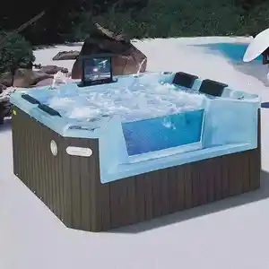 Swim outdoor spa vasca idromassaggio con pompa di calore balboa spa 6 persone vasca idromassaggio outdoor spa jet system troppopieno