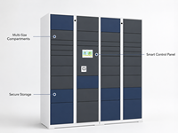 Casillero Inteligente para Paquetes, Gabinete de Almacenamiento de Paquetes de Autoservicio para Apartamentos, Oficinas, Comunidades, Entrega de Última Milla, OEM, ODM