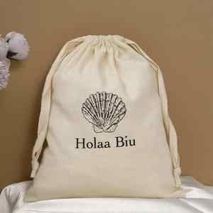 Wholesale Natural Cotton Gift Dust <b>Bag</b> With Ribbon Drawstring Muslin <b>Packaging</b> <b>Bag</b> - Product Image 4