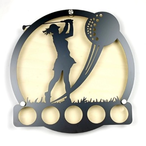 Support mural métallique pour balles de golf, design élégant, accès facile, présentoir et support de rangement - Product Image 3