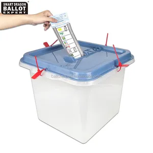 شراء 45L الأمن العام التصويت مربع من البلاستيك الشفاف الانتخابات صندوق اقتراع