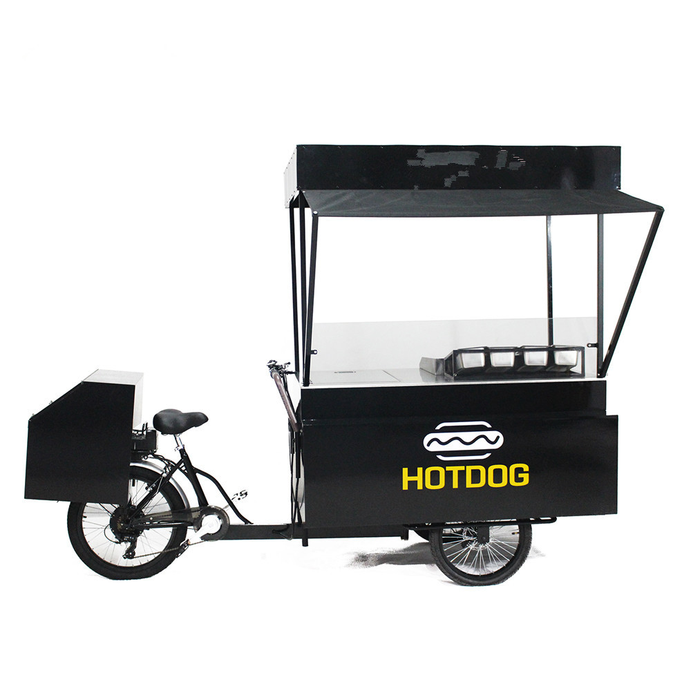 Trois roues cargo électrique vélo de café de bonbons et de chariot de nourriture à vendre