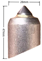 Dents / Pointes / Lames de coupe en carbure de tungstène BR1 BR2 BR3 BR4 avec corps en 40Cr pour le forage à la tarière et le décompactage routier
