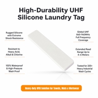 Étiquettes de lavage en silicone personnalisées, étiquettes de vêtements avec puces RFID intégrées