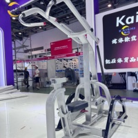 Máquina de remo alto-bajo con carga de placas Kaishi, equipo comercial de entrenamiento de espalda superior y media para gimnasios y fitness