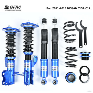 Amortiguador Coilover Monotubo GFRC con Amortiguación No Ajustable para <span class=keywords><strong>Nissan</strong></span> <span class=keywords><strong>Tiida</strong></span> C12/Sentra B17 2012-2017, Altura de Carrocería Ajustable - Product Image 1