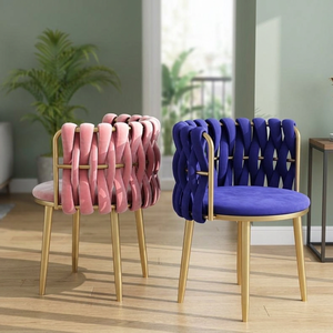 Silla de Salón de Belleza de Cuero PU de Lujo Nórdico, Silla de Maquillaje con Respaldo para el Hogar, Silla de Comedor para Exteriores, Silla de Hotel - Product Image 1