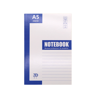 Carnet d'exercices A5 en gros, économique, 30 feuilles, papier ligné, reliure collée, pour l'école et le bureau