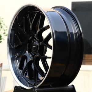 ล้อฟอร์จสองชิ้น HTOR 20 ขนาด <span class=keywords><strong>22</strong></span> <span class=keywords><strong>นิ้ว</strong></span> 6x139.7 สีดำเงา ขอบขัดเงา ขอบลึก สำหรับ Hilux Triton D-Max Fortuner H3 - Product Image 3