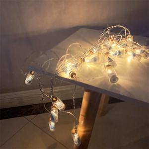 Affascinante moda 10 20 Led <span class=keywords><strong>bottiglia</strong></span> di vetro albero piuma di cono nevoso all'interno della decorazione natalizia luce della stringa per la decorazione della stanza di casa - Product Image 1