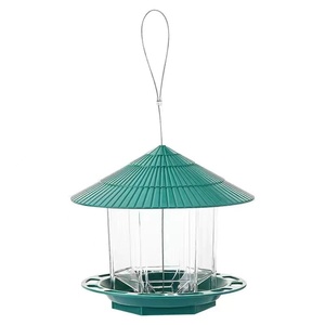 Hanging <strong>Wild</strong> <strong>Bird</strong> <strong>Feeder</strong> WithWeatherproof Roof, Transparent SeedContainer For Garden &amp; Patio Preventing Squirrels - Product Image 6