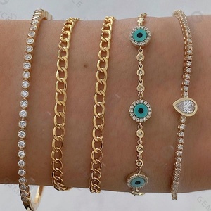 Bracciale Gemnel Fashion in Argento 925 con Occhio di Demone in Turchese e Diamanti Incastonati per Donna - Product Image 4