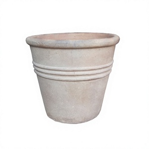 Pot de fleurs en céramique terracotta Daiphonglan, trois anneaux, style rustique méditerranéen vintage, écologique, durable, pour extérieur - Product Image 2