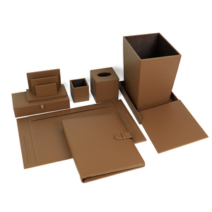 Ensemble d'accessoires <span class=keywords><strong>de</strong></span> <span class=keywords><strong>bureau</strong></span> en cuir personnalisés, fournitures <span class=keywords><strong>de</strong></span> papeterie, organisateur <span class=keywords><strong>de</strong></span> <span class=keywords><strong>bureau</strong></span> - Product Image 2