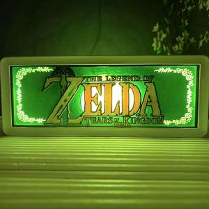 أسطورة <span class=keywords><strong>Zelda</strong></span> Sword Z أضواء LED صندوق إضاءة مقطوع ورقي مصباح داخلي لتزيين غرفة الألعاب جسم يعمل بالبلاستيك USB انخفاض الشحن - Product Image 1