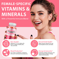 Acentiallabs Gummies Multivitamines pour Femmes Vitamines A, D, C, E, Vitamines Masticables pour Adultes Soutien Multivitaminé pour Adultes