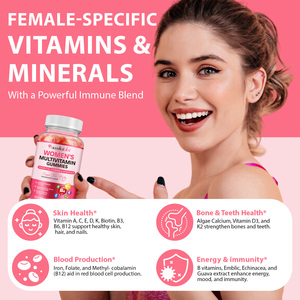 Gomitas Multivitamínicas para Mujer de Acentiallabs, Vitaminas A, D, C, E, Vitaminas Masticables para Adultos, Soporte Multivitamínico para Adultos - Product Image 3