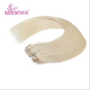 ผมต่อแบบคลิปหนีบ KSWIGS ผมแท้ Remy & Virgin Cuticle 7 ชิ้น 16 คลิป น้ำหนัก 100 กรัม ความยาว 12-40 นิ้ว แบบตรง สีไฮไลท์แบบ Balayage - Product Image 6