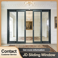 Ventanas Corredizas de Aluminio con Triple Acristalamiento Horizontal, Aislamiento Térmico y Acústico, Estándar Australiano, Bajo Consumo Energético, para Cocina y Sala de Estar