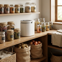 Machine à Compostage Électrique Intérieure pour la Maison, Chambre de Broyage en Acier Inoxydable, Type d'Alimentation Continue, Recyclage des Déchets Alimentaires, 0,75 CV
