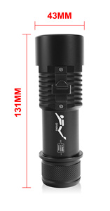 Bright Bird Alliage d'aluminium Mini lampe de poche rechargeable 4 modes Lampes de poche de plongée portables multifonctionnelles IP68 pour une utilisation en extérieur - Product Image 5