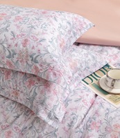 Parures de lit 4 pièces les plus vendues, douces, respirantes et respectueuses de la peau, avec motifs floraux 3D élégants, housses de couette en gros