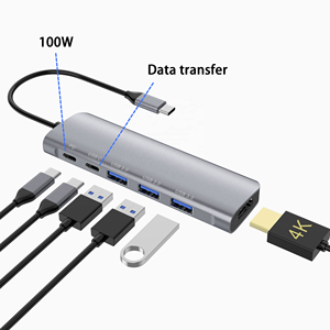 Hdtv 4k PD 100W <span class=keywords><strong>USB</strong></span>-<span class=keywords><strong>C</strong></span> truyền dữ liệu 1 loại <span class=keywords><strong>C</strong></span> <span class=keywords><strong>c</strong></span>ổng <span class=keywords><strong>USB</strong></span> <span class=keywords><strong>HUB</strong></span> <span class=keywords><strong>Multiport</strong></span> 6 trong 1 <span class=keywords><strong>USB</strong></span> <span class=keywords><strong>C</strong></span> <span class=keywords><strong>HUB</strong></span> - Product Image 3