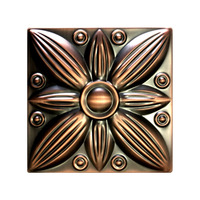 Mai Huan Accessoires de porte en acier inoxydable 304, style européen, colonne romaine, motif carré moderne, chrysanthème, feuille de bambou, simple face
