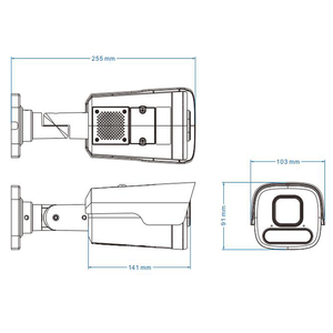 JVS-N518-ZDL 5MP CMOS Bullet <span class=keywords><strong>Camera</strong></span> Dual-Light Zoom <span class=keywords><strong>80m</strong></span> IR 60m Warm Tracking מיקרופון מובנה ראיית לילה IP67 עמיד למים NVR - Product Image 2